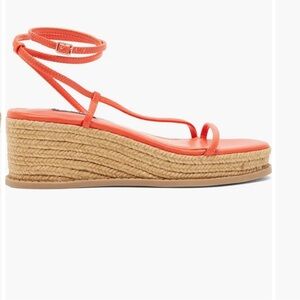 Nine West Alexx Wedge sandal orange 7.5 NEW‎